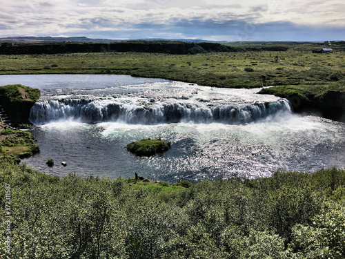 waterfall in the mountains