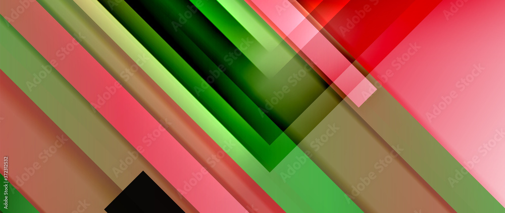 Dynamic lines on fluid color gradient. Trendy geometric abstract background for your text, logo or graphics