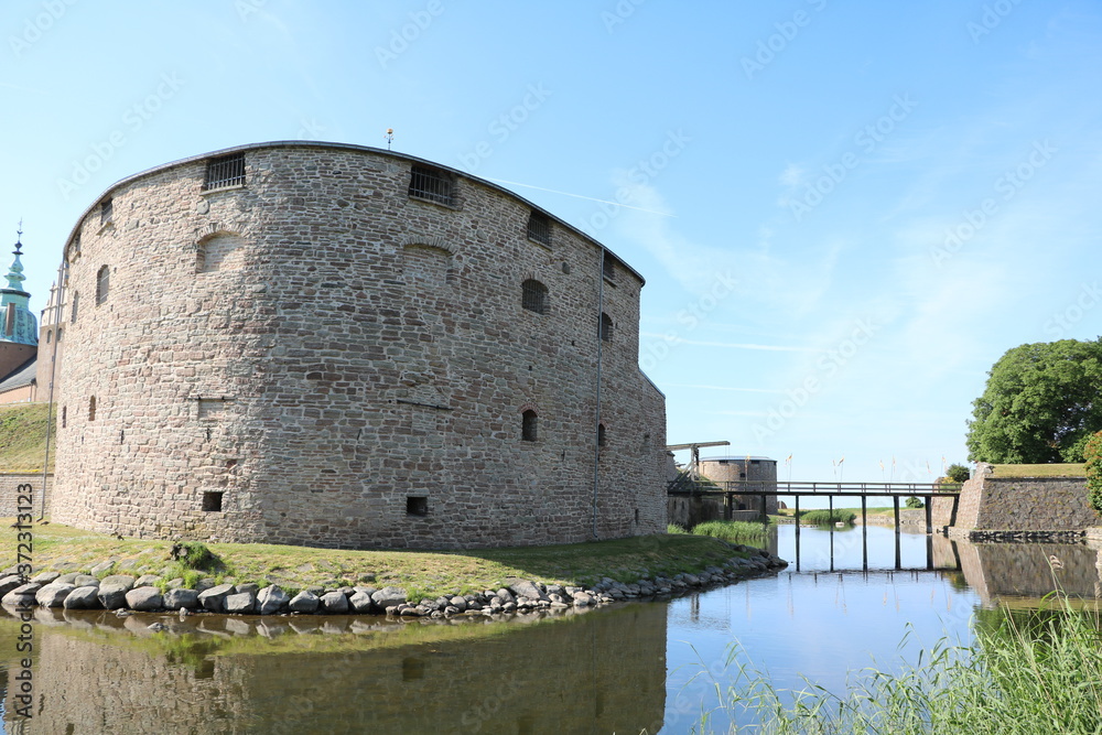Backside of Kalmar Castle in the city of Kalmar, Sweden