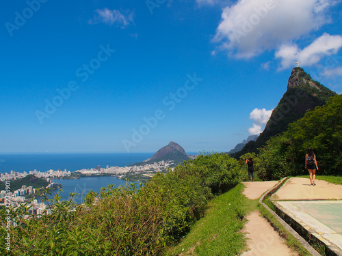 Fotografie Rio de Janeiro, Brazil - 03/09/2020: View on the city from the Mirante Dona (Santa) Marta