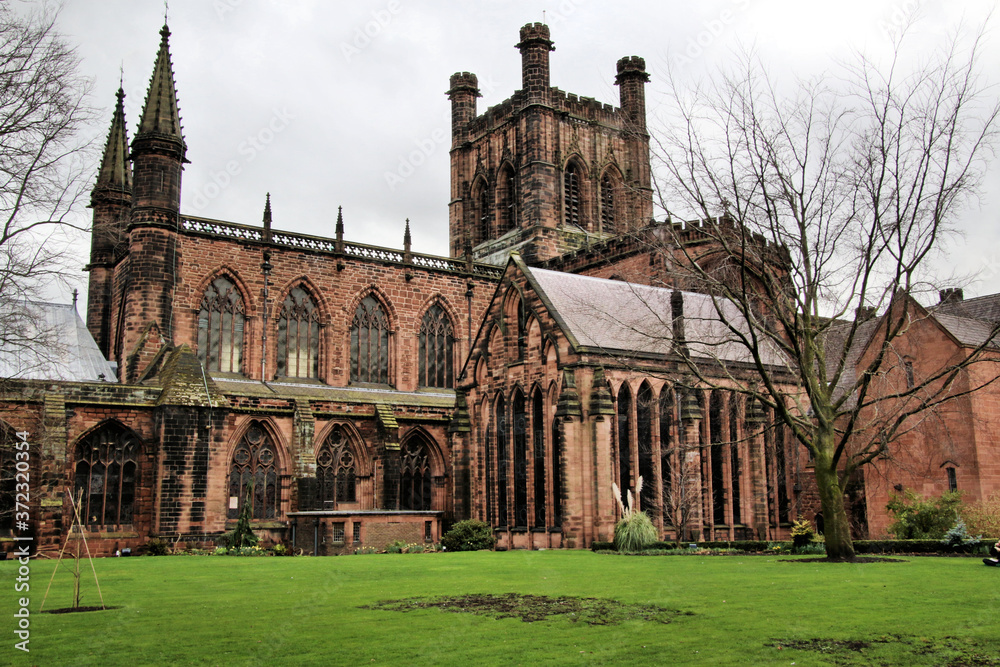 Fototapeta premium A view of Chester Cathedral