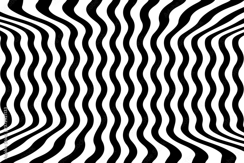 Abstract trendy background. Vector illustration of wavy stripes with optical illusion Abstract trendy background. Vector illustration of wavy stripes with optical illusion
