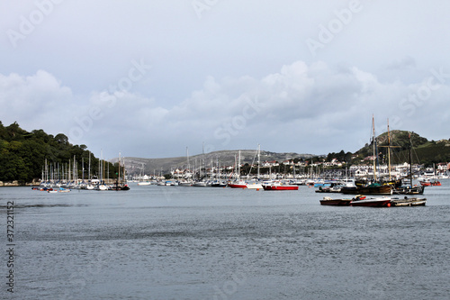 boats in the harbour at Conwy