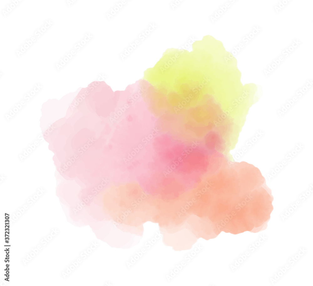 Watercolor shape, abstract splash brush vector, watercolor effect