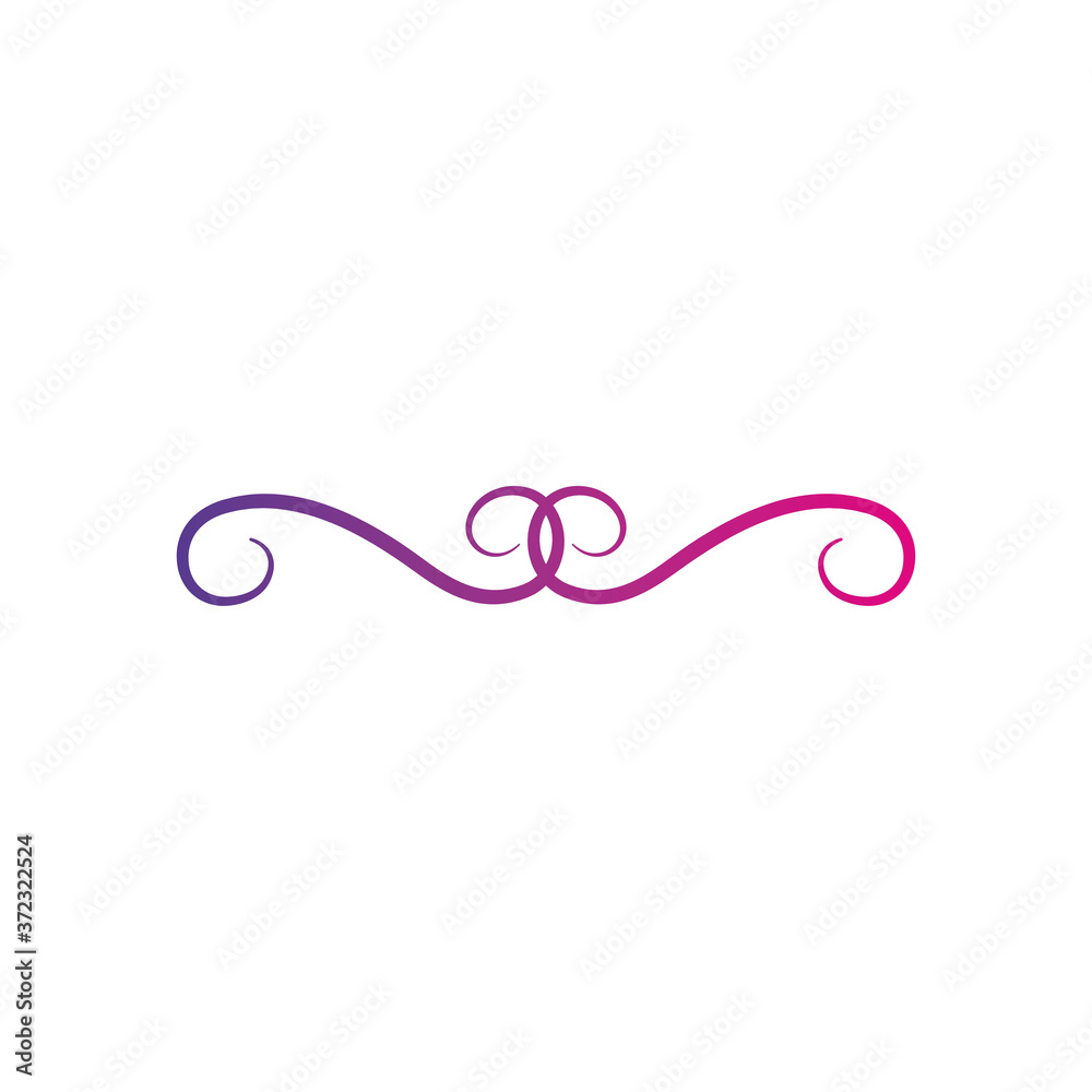 decorative swirl ornament icon, flat style decorative swirl ornament icon, flat style
