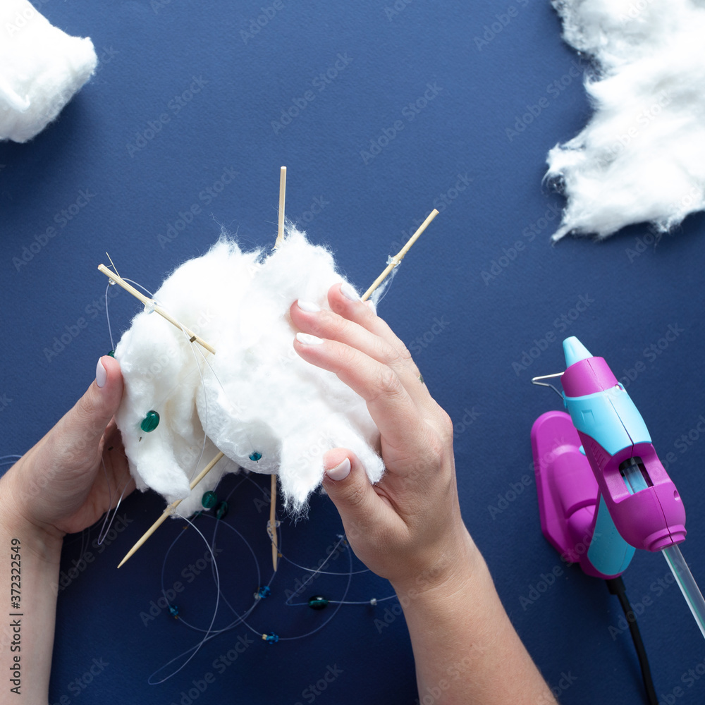 How to make magic cotton clouds to decorate kids room at home ...