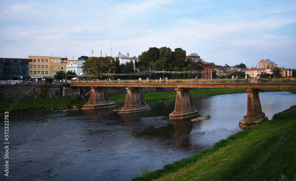 bridge over the river in prague