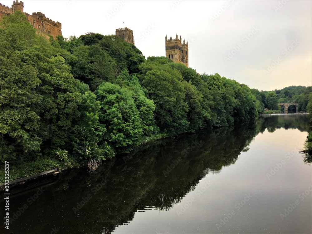 Durham Cathedral across the river wear