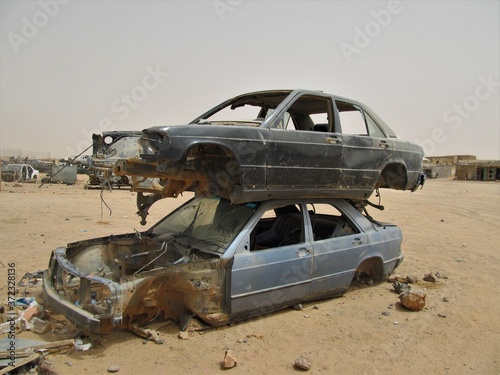 JUNK CARS IN SAHARA // AFRICA photo