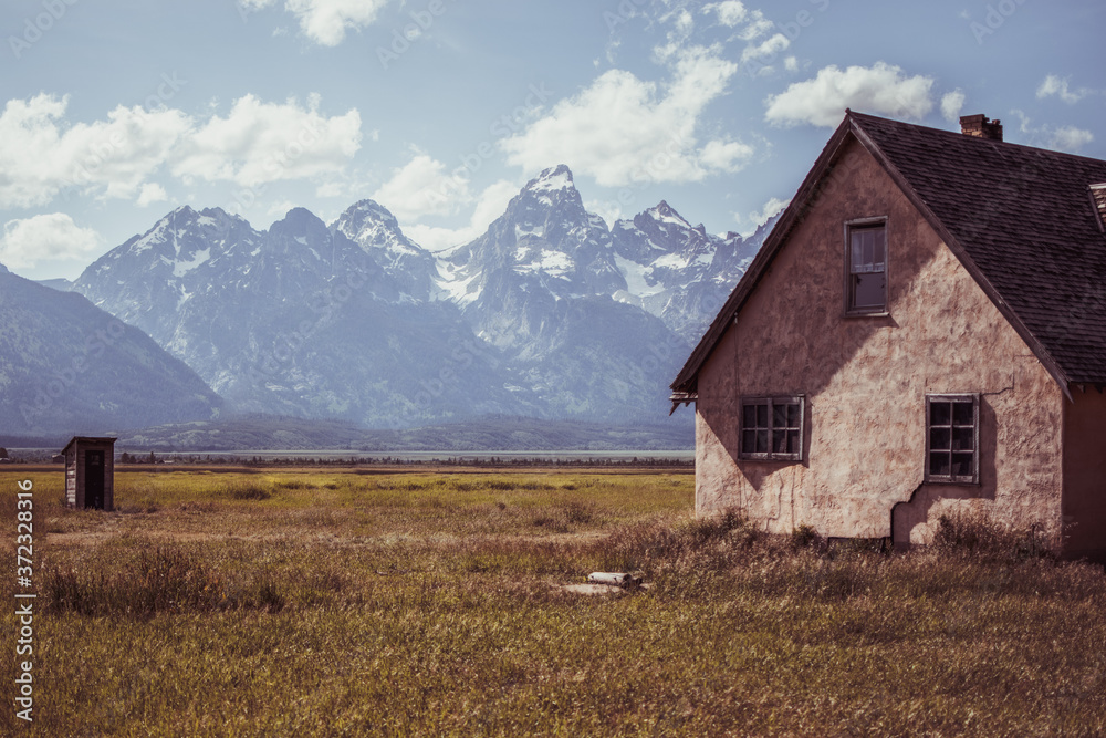 barn in the mountains