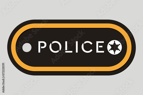 Military Token. Emblem of Police. Army Badge. Design Elements for Military Style Jackets Shirt and T-Shirts