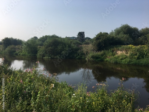A view of the river dee at Farndon in cheshire