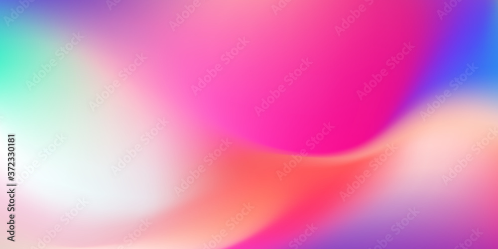 Abstract Blurred pink red blue waves background. Soft gradient backdrop with place for text. Vector illustration for your graphic design, banner, poster or wallpapers, website