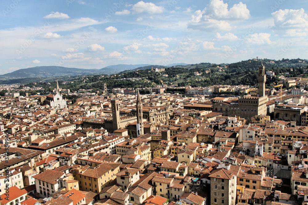 An aerial view of Florence in Italy An aerial view of Florence in Italy