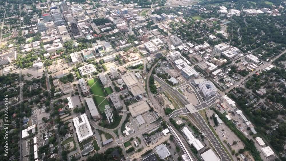 Flight over downtown Raleigh, NC Flight over downtown Raleigh, NC
