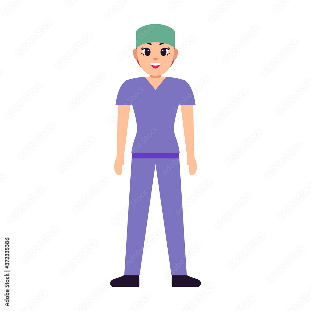 Isolated happy doctor cartoon. Doctor icon - Vector