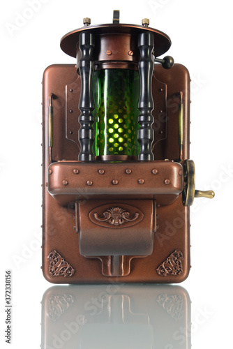Steampunk copper lamp
