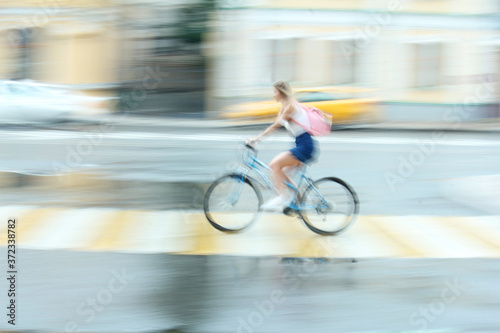 cycling on the street