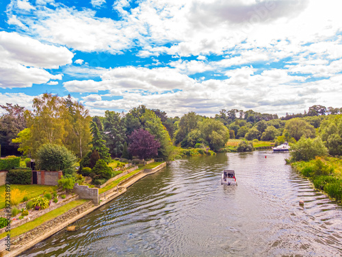 Aerial view of the river Thames near Shillingford photo