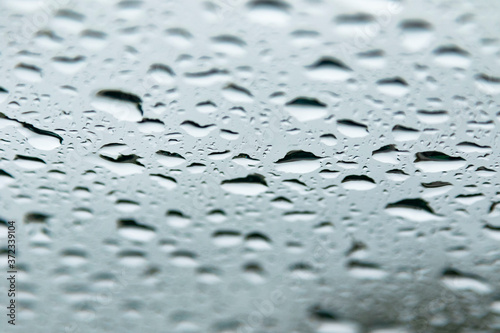 water drops on the glass