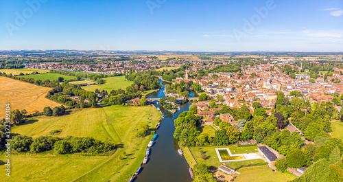 Aerial view of the river Thames near Abingdon photo