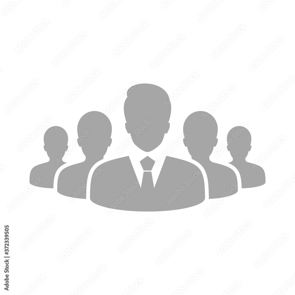 Group of businesspeople icon on white background Group of businesspeople icon on white background