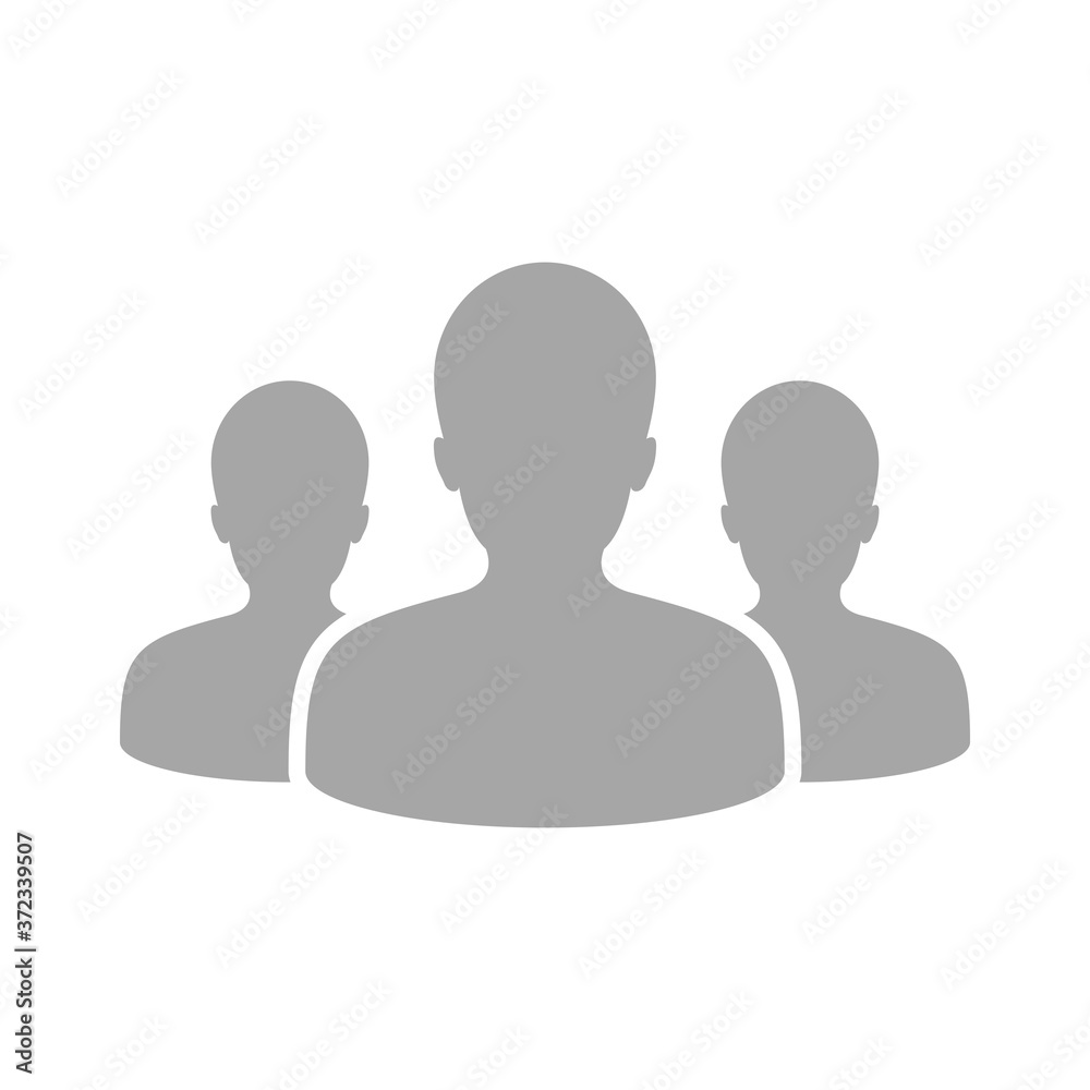 Group of people icon on white background Group of people icon on white background
