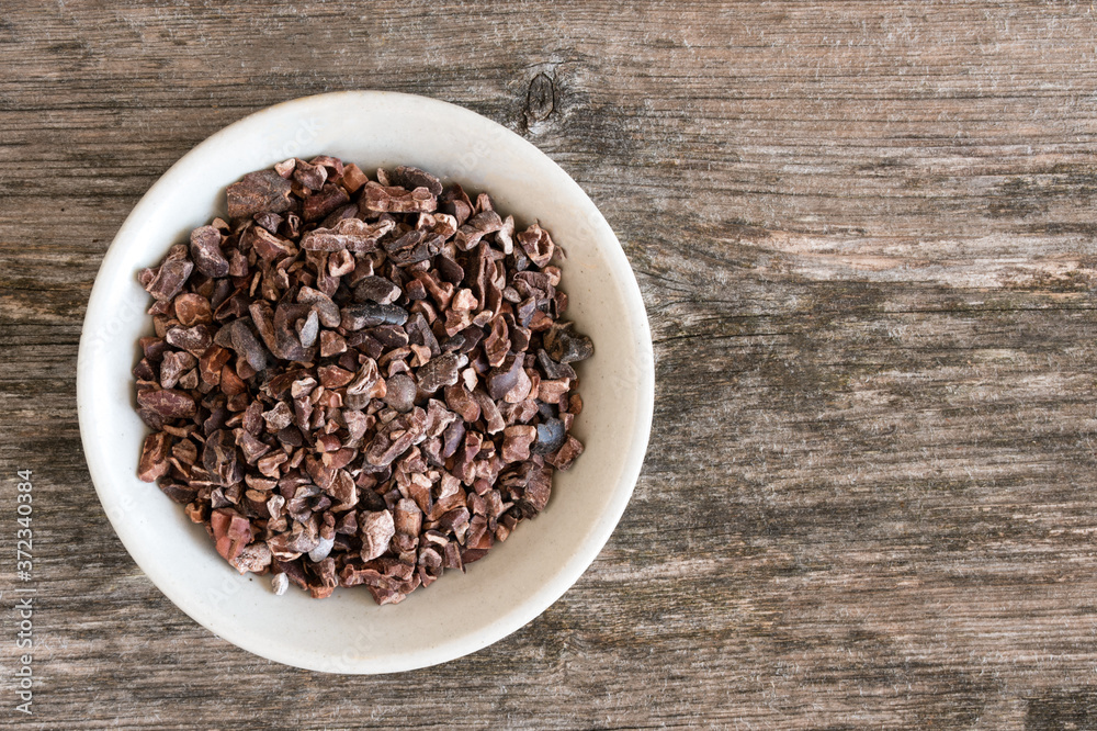 Cocoa Nibs in a Bowl Cocoa Nibs in a Bowl