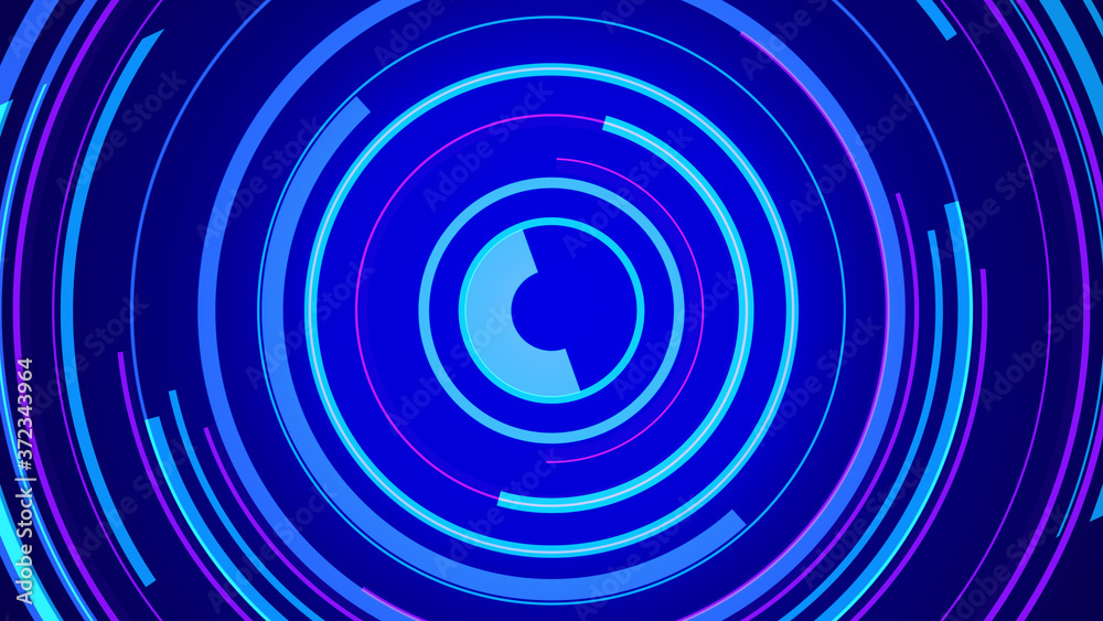 Circle blue neon light technology Hi-tech dark background. Abstract graphic digital future concept design. Circle blue neon light technology Hi-tech dark background. Abstract graphic digital future concept design.