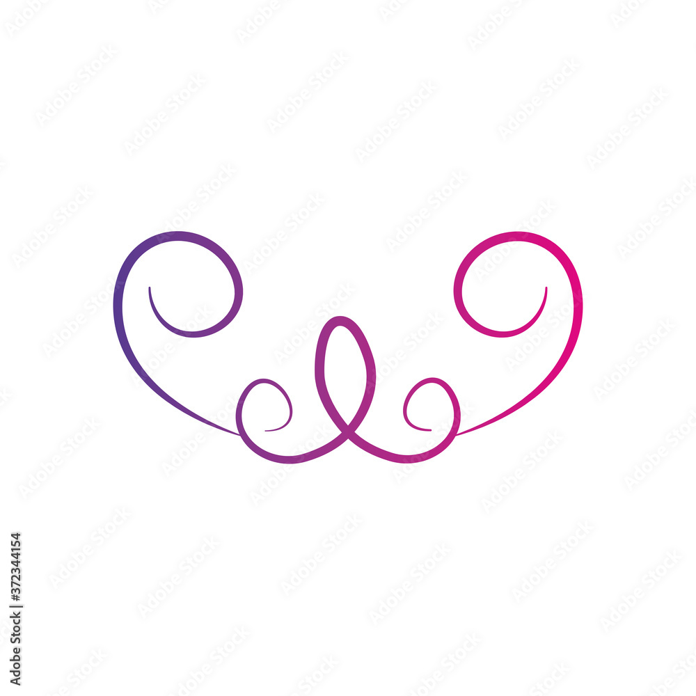 swirls divider decoration icon, silhouette style swirls divider decoration icon, silhouette style