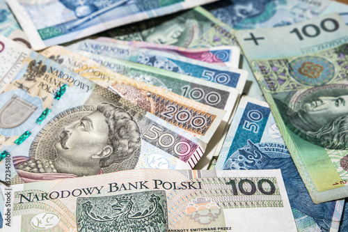 Polish money. Banknotes from Poland