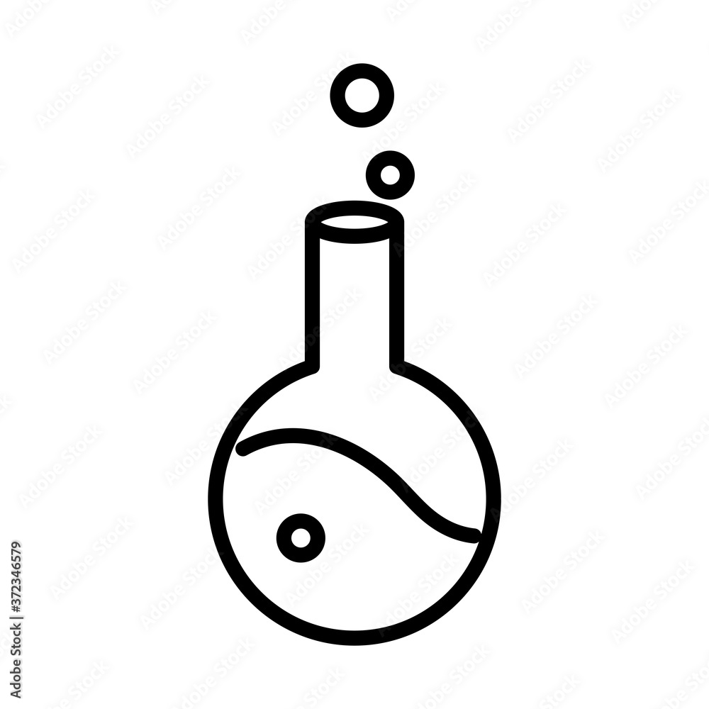 happy halloween, potion bottle with creepy skull trick or treat party celebration line icon happy halloween, potion bottle with creepy skull trick or treat party celebration line icon