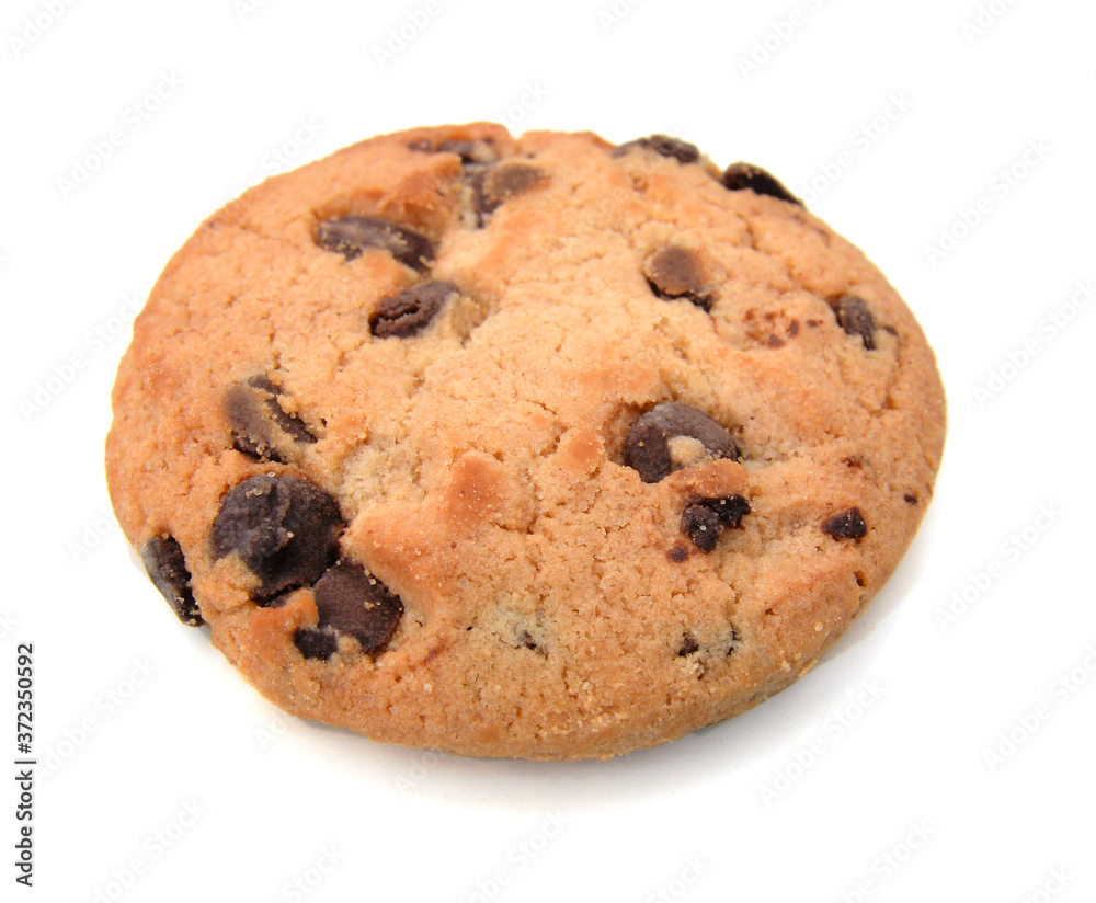 Extreme close-up image of chocolate chips cookies Extreme close-up image of chocolate chips cookies