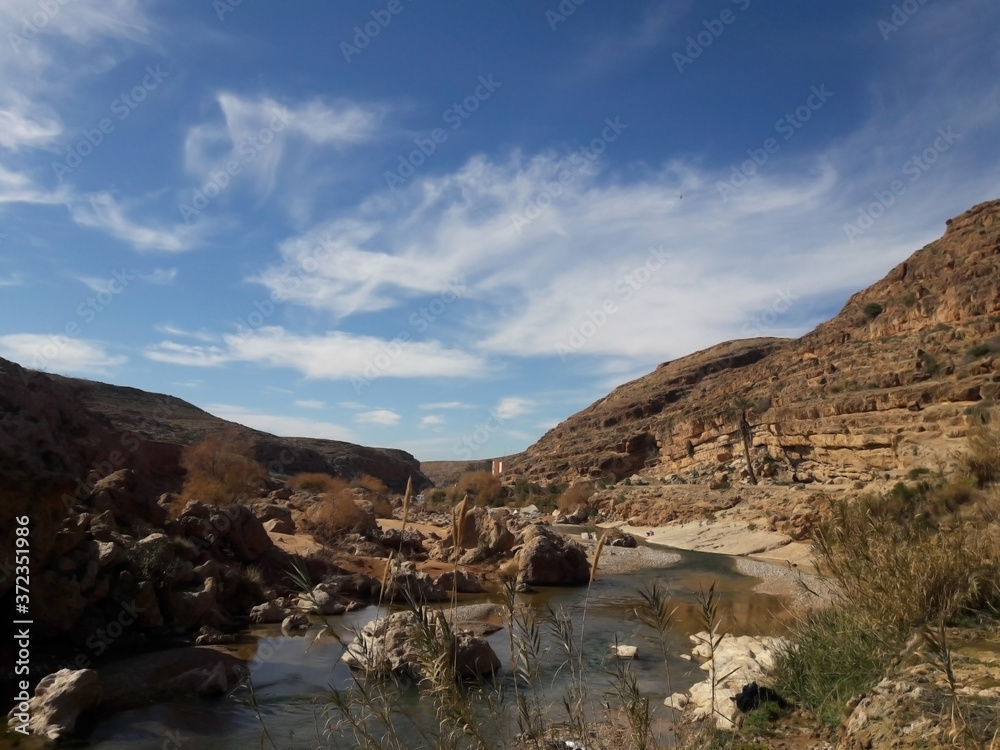 Gafayt canyon in the outskirts of Oujda city in Morocco