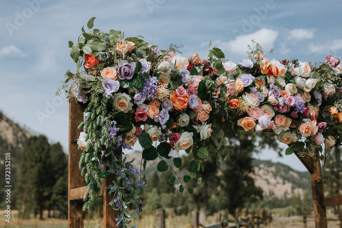 Beautiful Floral Wedding Arbor photo