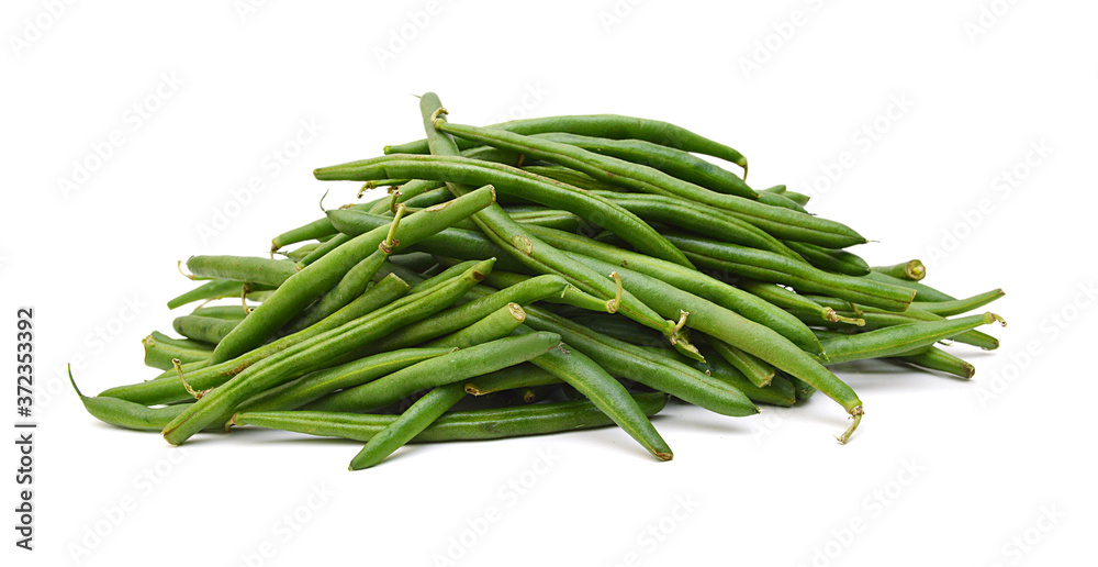 Green beans isolated on a white background Green beans isolated on a white background