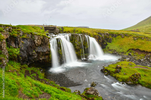 Kirkjufellsfoss waterfall in Snaefellsnes peninsula in Iceland © Gestur
