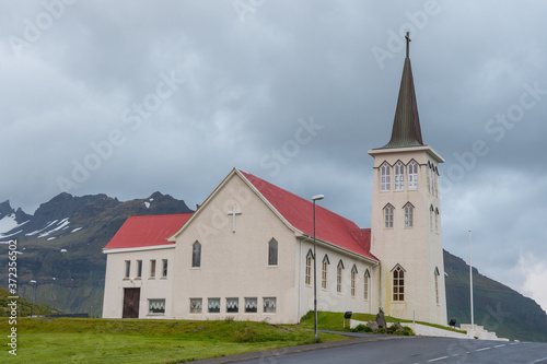 Church of Grundafjordur in Snaefellsnes peninsula in Iceland © Gestur