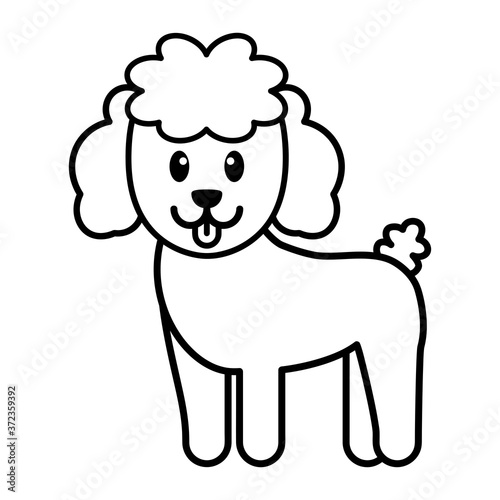 Isolated dog cartoon. Happy pet - Vector illustration