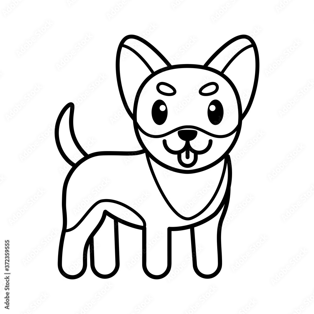 Isolated dog cartoon. Happy pet - Vector illustration Isolated dog cartoon. Happy pet - Vector illustration