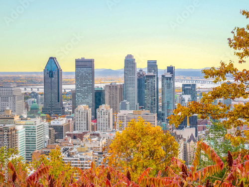 Montreal during autumn season, Qc, Canada photo