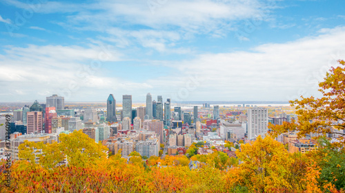 Montreal during autumn season, Qc, Canada