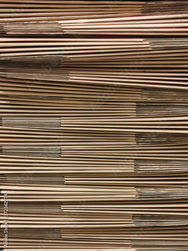 Corrugated stacked cardboard for the background.