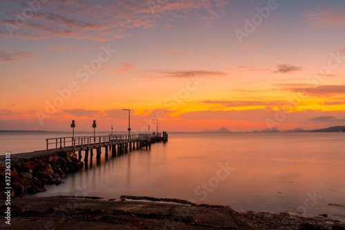 sunset at the pier