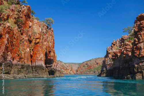 Entrance to the horizontal waterfalls in the Kimberley region of Western Australia.