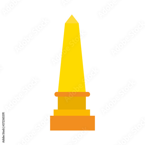 Fototapeta Ancient Egyptian Obelisk icon, flat style