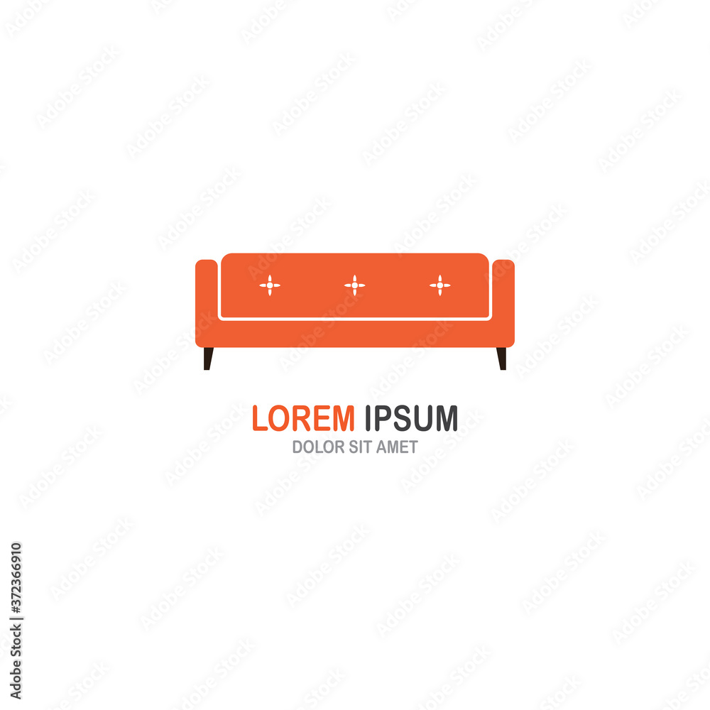 Furniture icon logo. sofa modern design Furniture icon logo. sofa modern design