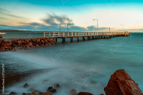 pier at sunset