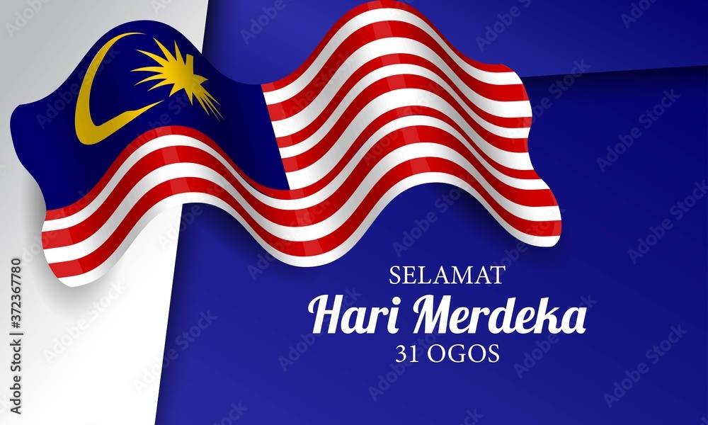 Malaysia Independence Day Background. Translate : Happy Independence Day, 31st of August.