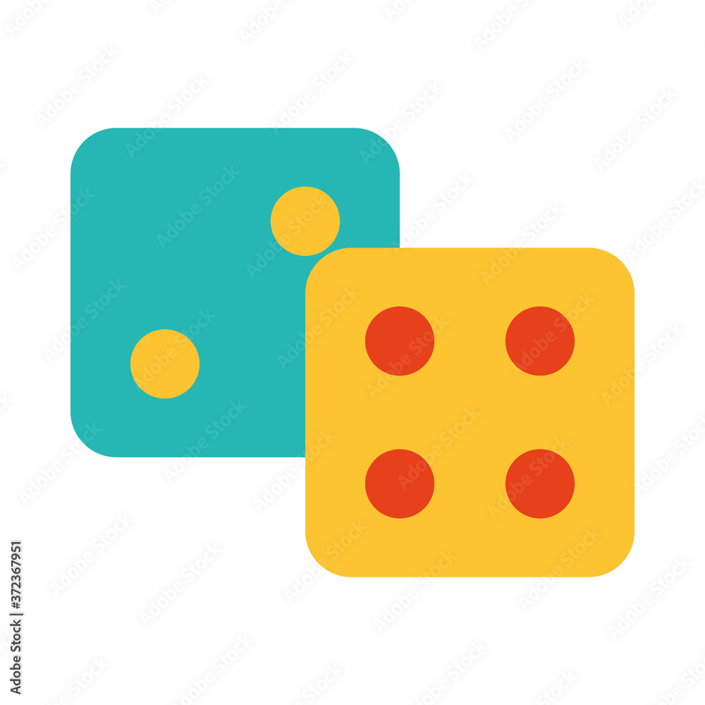 gambling dices icon, flat style gambling dices icon, flat style